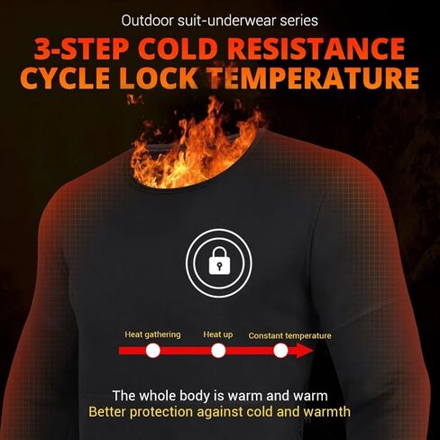 Men Heated Thermal Underwear Set 28 Areas USB Electric Heating Clothing Winter Ski Jacket Long Johns Pants,Black,XL in Saudi Arabia