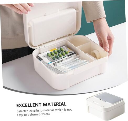 FRCOLOR مضغوط المنزل استخدام الطب منظم مربع حاوية تخزين البلاستيك متعددة الشبكة للإسعافات الأولية والطب in Kuwait
