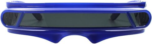 Blue Futuristic Party Rave Cyclops Costume Cosplay Wrap Visor Sun Glasses in Kuwait