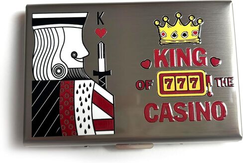 Metal Gambling Wallet Card Holder – Slim RFID Wallet for Men – Stainless Steel Casino Card Case for Player’s Cards, IDs & Credit Cards – Stylish Vegas Gift and Birthday Gifts for Gamblers in Saudi Arabia