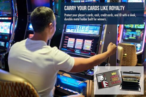 Metal Gambling Wallet Card Holder – Slim RFID Wallet for Men – Stainless Steel Casino Card Case for Player’s Cards, IDs & Credit Cards – Stylish Vegas Gift and Birthday Gifts for Gamblers in Saudi Arabia