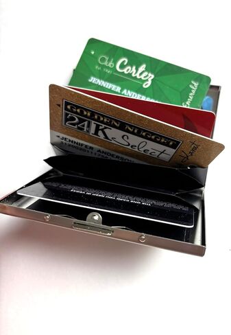 Metal Gambling Wallet Card Holder – Slim RFID Wallet for Men – Stainless Steel Casino Card Case for Player’s Cards, IDs & Credit Cards – Stylish Vegas Gift and Birthday Gifts for Gamblers in Saudi Arabia