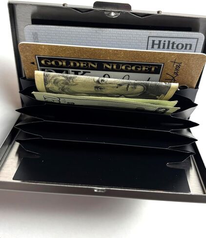 Metal Gambling Wallet Card Holder – Slim RFID Wallet for Men – Stainless Steel Casino Card Case for Player’s Cards, IDs & Credit Cards – Stylish Vegas Gift and Birthday Gifts for Gamblers in Saudi Arabia