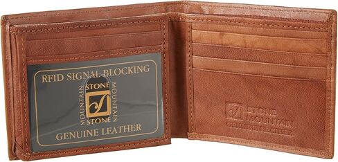 Stone Mountain Mens RFID Leather Zip Traveller Wallet One Size Brown (SM11836) in Saudi Arabia
