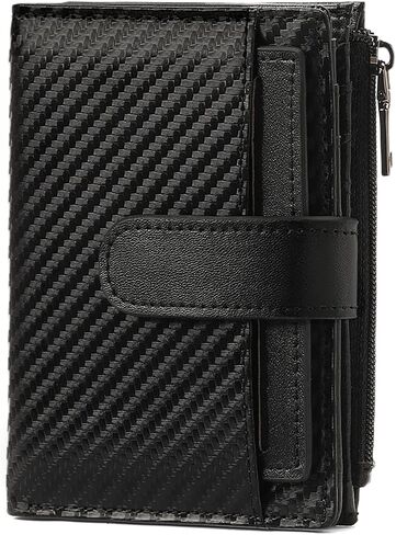 FALAN MULE Wallet for Men RFID Blocking Bifold Leather Card Holder with Zipper Change Pocket and Removable ID Windows in Saudi Arabia