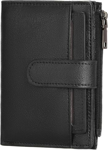 FALAN MULE Wallet for Men RFID Blocking Bifold Leather Card Holder with Zipper Change Pocket and Removable ID Windows in Saudi Arabia
