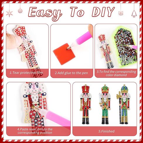 عيد الميلاد الماس اللوحة سلسلة المفاتيح عدة الشتاء ثلج الماس الفن الملحقات 5D DIY الماس اللوحة الفن زخرفة الحفر الكامل الماس حلقات المفاتيح قلادة للمبتدئين شجرة عيد الميلاد ديكورات المنزل in Kuwait