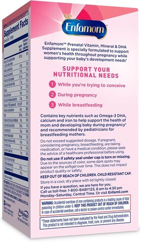 Enfamom Prenatal Vitamin Supplement for Pregnant and Lactating Women from Enfamil, 30 Softgels, Omega-3 DHA + Folate + Calcium in Saudi Arabia