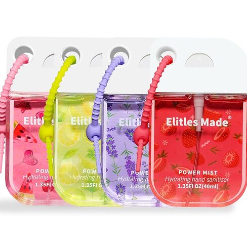 Hand Sanitizer Spray, 4Pack Hand Sanitizer Travel Size With Keychain, Scented Mini Spray Hand Sanitizer Clip Backpack Purse, Gifts for WomenTeen Girls Kids Nurse Teacher in Kuwait