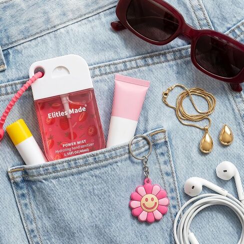 Hand Sanitizer Spray, 4Pack Hand Sanitizer Travel Size With Keychain, Scented Mini Spray Hand Sanitizer Clip Backpack Purse, Gifts for WomenTeen Girls Kids Nurse Teacher in Kuwait