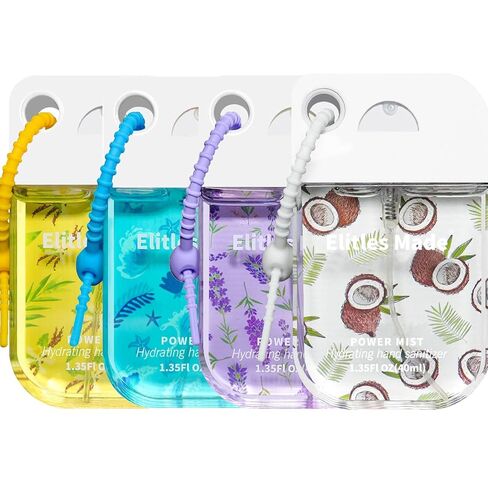Hand Sanitizer Spray, 4Pack Hand Sanitizer Travel Size With Keychain, Scented Mini Spray Hand Sanitizer Clip Backpack Purse, Gifts for WomenTeen Girls Kids Nurse Teacher in Kuwait
