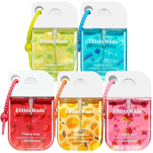 Hand Sanitizer Spray, 4Pack Hand Sanitizer Travel Size With Keychain, Scented Mini Spray Hand Sanitizer Clip Backpack Purse, Gifts for WomenTeen Girls Kids Nurse Teacher in Kuwait