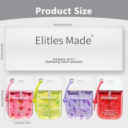 Hand Sanitizer Spray, 4Pack Hand Sanitizer Travel Size With Keychain, Scented Mini Spray Hand Sanitizer Clip Backpack Purse, Gifts for WomenTeen Girls Kids Nurse Teacher in Kuwait