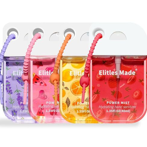 Hand Sanitizer Spray, 4Pack Hand Sanitizer Travel Size With Keychain, Scented Mini Spray Hand Sanitizer Clip Backpack Purse, Gifts for WomenTeen Girls Kids Nurse Teacher in Kuwait