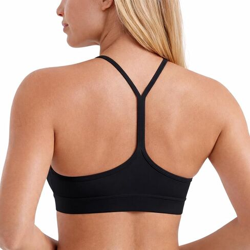 Women’s Y Back Sports Bras Padded Racerback Thin Spaghetti Straps Light Support Low Impact Workout Gym Yoga Tops in Saudi Arabia