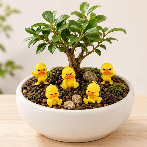 CZFDHP Angry Duck, Funny Desk Decor, 5 Pcs Car Interior Accessory, Unique 3D Ducks for Office Workers, Duck Figurine Collection for Stress Relief and Dorm Room Decor in Saudi Arabia