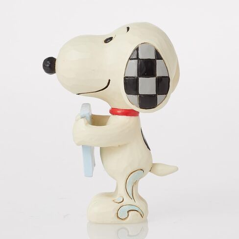 Enesco Peanuts by Jim Shore Collection Snoopy Holding I Love You Sign Miniature Figurine- Resin Hand Crafted Painted Collectible Peanuts Snoopy Mini Figurines Valentine Home Decor Statue, 3.13 Inch in Saudi Arabia