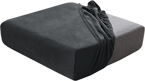 Sofa Seat Cushion Covers Set, Sofa Cushion Slipcovers Stretch Velvet, Couch Cushion Cover Replacement for Individual Cushion with Elastic Fabric (Purple,1 Seater) in Saudi Arabia