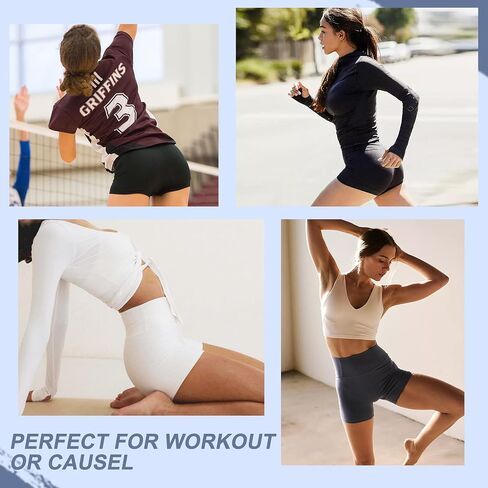 CAMPSNAIL 3" Biker Shorts Women with Pockets and 3" Workout Shorts (Black/White, Size Small-Medium) in Saudi Arabia