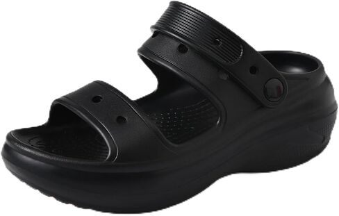 Unisex Classic Platform Wedge Sandals, EVA Geometric Cutout Slip-On Shoes, Platform Slide Slippers in Saudi Arabia