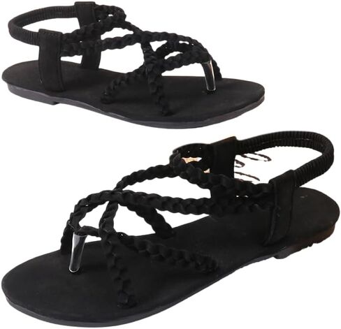 Support Sandals for Women - Comfort Collection, Strappy Braided & Water-Resistant Design - Ideal for Walking, Beach & Summer Use in Saudi Arabia