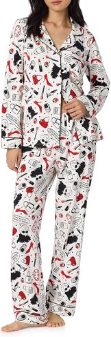 Bed Head PJs Womens Devil Wears Prada Matching 2 Piece Pajama Set - Cotton Jersey Button Down Pajamas - Sleep & Lounge Wear in Saudi Arabia