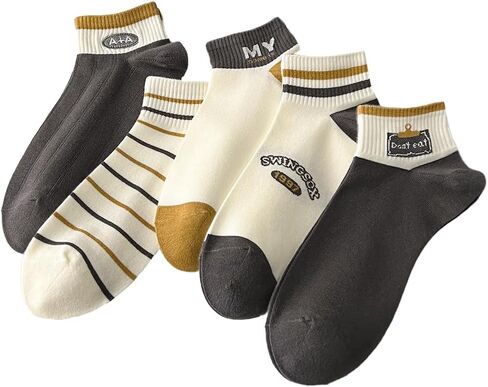 10 Pairs Men's Cotton Ankle Socks - Lightweight Athletic Casual Style for Spring & Summer in Saudi Arabia