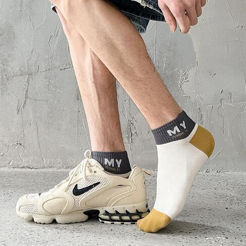 10 Pairs Men's Cotton Ankle Socks - Lightweight Athletic Casual Style for Spring & Summer in Saudi Arabia