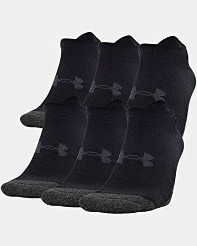 Under Armour Unisex UA Performance Tech No Show Socks 6-Pack XL Black in Kuwait