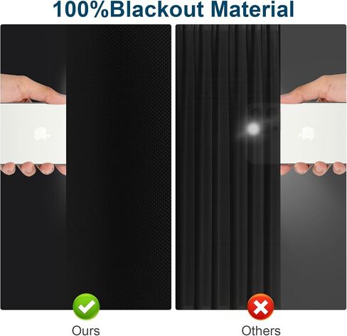100% Blackout Curtains for Bedroom, No Drill Window Shades, Portable DIY Blackout Blinds with Stickers & Tabs for Travel, RV, Dorm, Nursery & Media Room (57" x 118", Black) in Saudi Arabia
