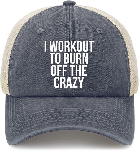 I Workouts to-Burn Offs The Crazier Hat for Mens Aesthetic Washed Distressed in Saudi Arabia