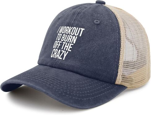 I Workouts to-Burn Offs The Crazier Hat for Mens Aesthetic Washed Distressed in Saudi Arabia