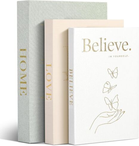 Yizhet 3Pcs Decorative Books Linen Fake Books with Magnetic Closure Decorative Books for Home Decor, Bookshelf and Coffee Tables in Kuwait
