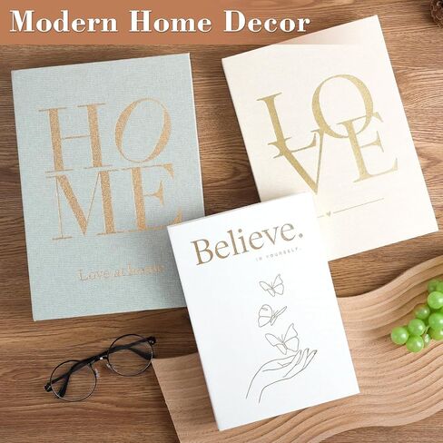 Yizhet 3Pcs Decorative Books Linen Fake Books with Magnetic Closure Decorative Books for Home Decor, Bookshelf and Coffee Tables in Kuwait
