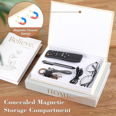 Yizhet 3Pcs Decorative Books Linen Fake Books with Magnetic Closure Decorative Books for Home Decor, Bookshelf and Coffee Tables in Kuwait