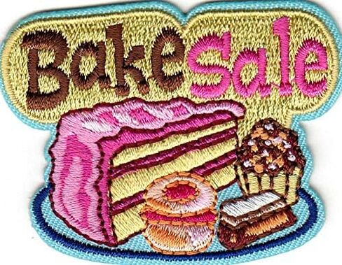 "Bake Sale"-- 2" Iron On Embroidered Patch- Baked Goods, Cooking, Food, Cake, Cookies in Saudi Arabia