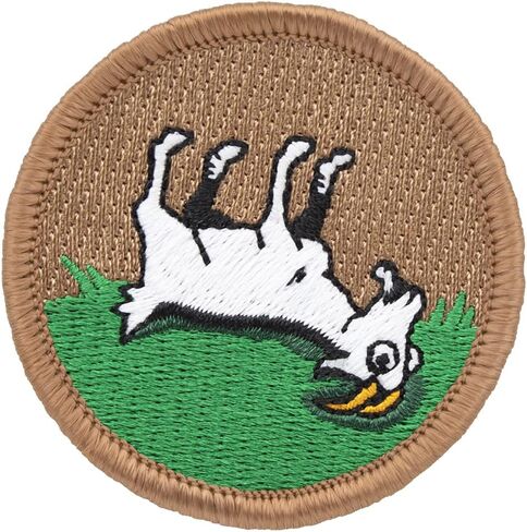 Fainting Goat Patrol Patch - 2" Diameter Round Embroidered Patch (Hook-Fastener) in Kuwait