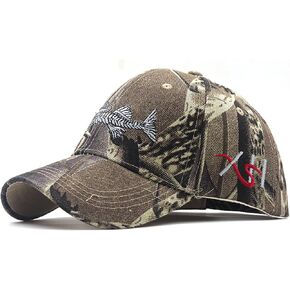 3D Embroidered Baseball Cap for Men and Women Outdoor Fish Camouflage Baseball Cap Thickened Baseball Hat in Saudi Arabia