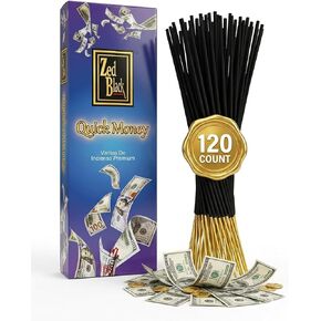 Quick Money Incense Sticks – 120 Count | Prosperity-Themed Aromatic Incense for Meditation & Spiritual Practices | Zed Black in Saudi Arabia