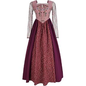 Womens Hocus Pocus Halloween Costume Witch Sisters Cosplay Costumes Medieval Witch Long Dress in Saudi Arabia