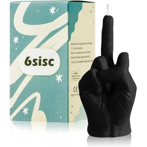 6sisc Middle Finger Scented Candle Black Danish Pastel Room Decor Aesthetic Pine Fragrance Natural Vegan Soy Wax Aromatherapy Candles Hand Gesture Candle for Home Bedroom Decoration Birthday Gift in Saudi Arabia