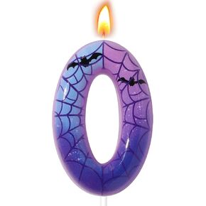 Spider Theme Birthday Candles, Number Candles for Birthday Party Cake Decoration Supplies (Purple, Number 4) in Saudi Arabia