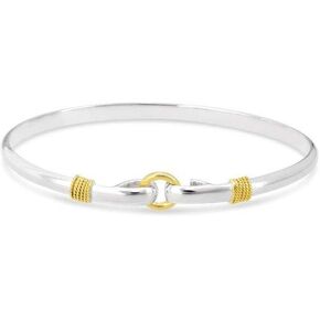 Michael's Jewelers-Provincetown Center Circle Porthole Cape Cod Style Bracelet 925 sterling silver and 14k Gold Nautical Accents in Saudi Arabia