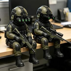 3.15'' Mini Tactical Soldier Figurines,Hyper-Realistic Special Forces Military Sniper Statue Desktop Ornament, Collectible Decor Gift for Gamers, Military Fans (2PCS) in Saudi Arabia