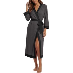 PrinStory Robes for Women Soft Kimono Bathrobe Lightweight Knit Sleepwear long Lounge Robes in Kuwait