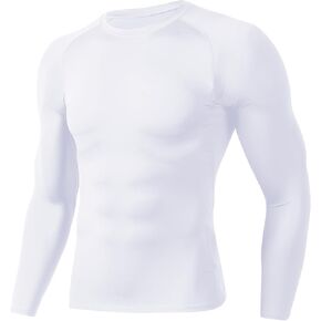 Compression Shirts for Men - Long Sleeve Black Workout Base Layer Athletic Gym Tops Quick Dry Running Undershirts in Saudi Arabia