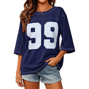 Womens Oversized T Shirts Loose Fit Crewneck 3/4 Length Sleeve Tunic Tops Summer Casual Blouse Trendy 2026 Basic Tee in Saudi Arabia