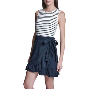 BCBGeneration Women's Knit Sleeveless Cotton Striped Dress in Saudi Arabia