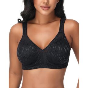 Women's Wirefree Minimizer Bra Full Coverage Plus Size Non Padded Support for Large Bust Comfort Seamless Bra in Saudi Arabia