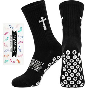 1 Pair Grip Christian Soccer socks, Anti-Slip Cross Sock with biblical verses, Easter and Christmas gifts for men in Saudi Arabia